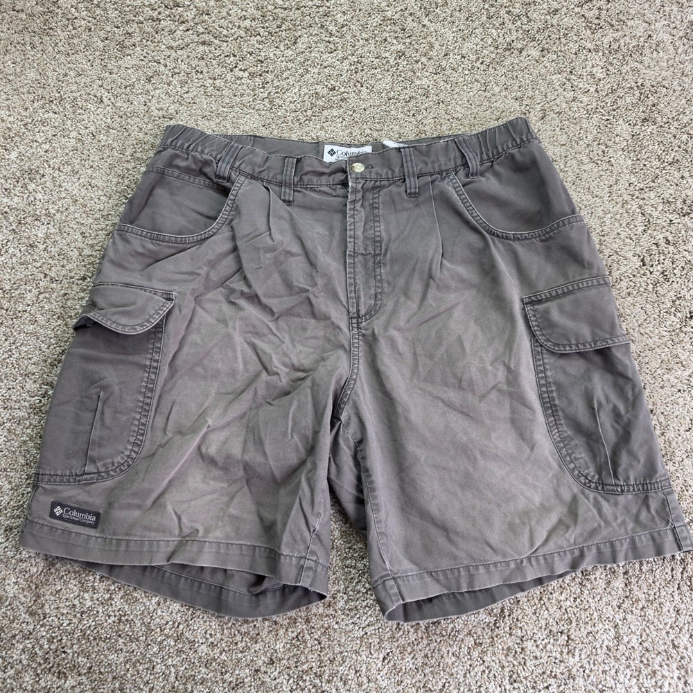 VINTAGE Columbia Cargo‎ Shorts Mens 34 Gray Outdoor Lightweight Pockets Hiking
